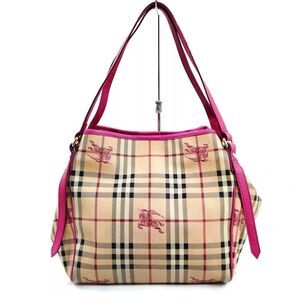 COPY - BURBERRY Pvc Leather Tote Bag Beige/Dark Pink